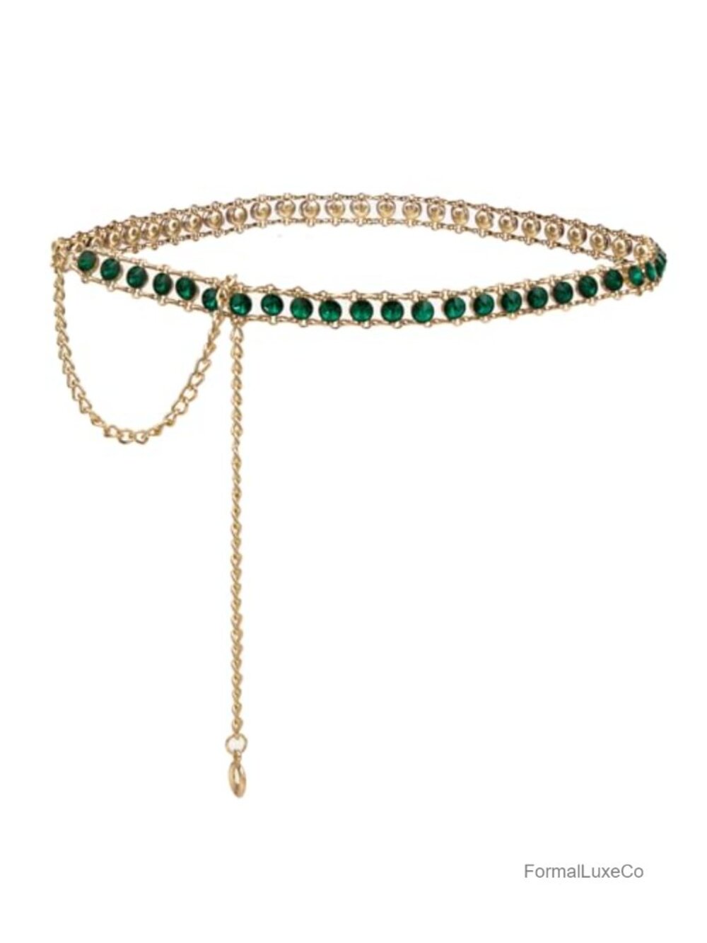 ILuvatar Bling Glass Diamond Chain Belt - Metal Lobster Clasp, Retro, for Women